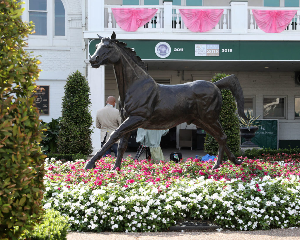 Aristides in bronze at Churchill Downs