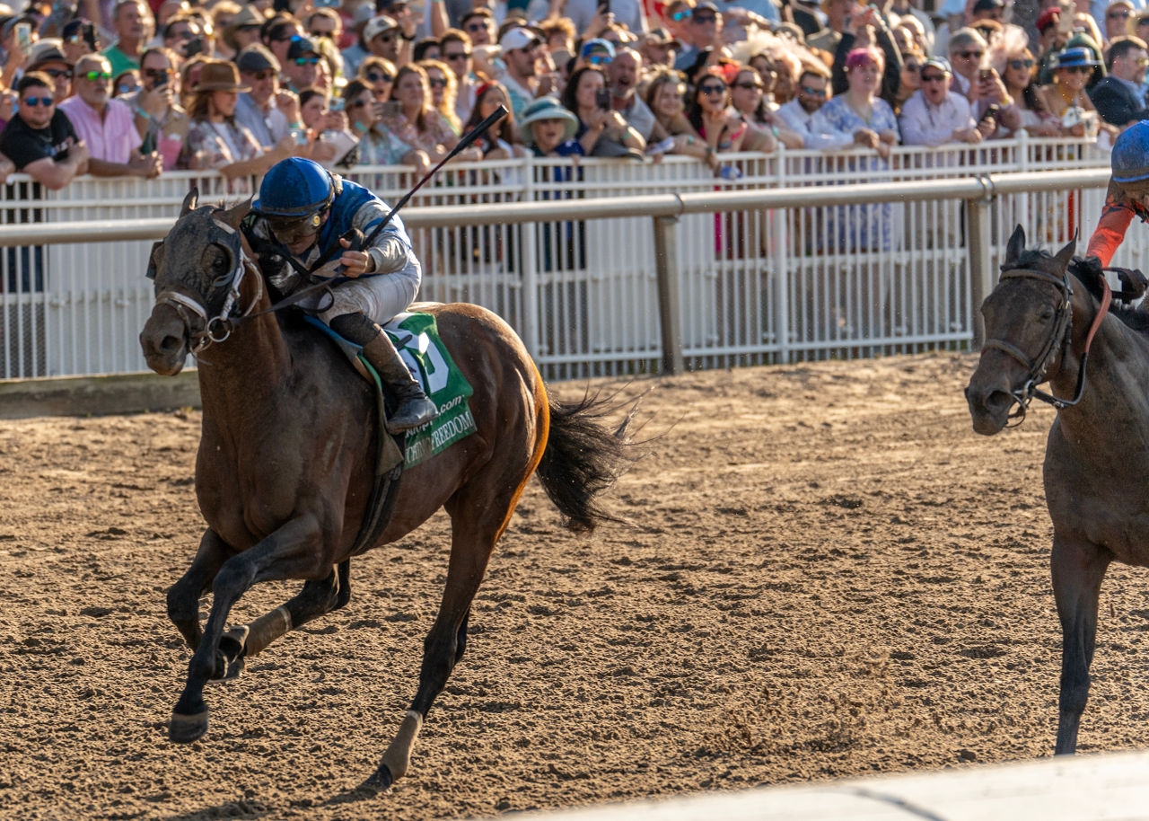 Catching Freedom wins the Louisiana Derby