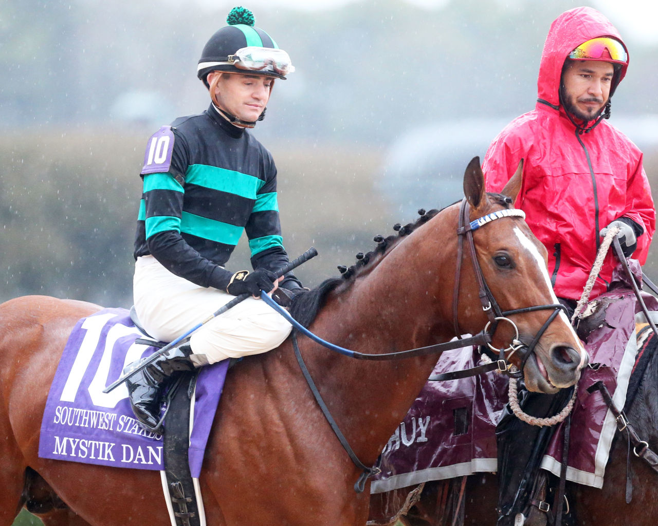 Mystik Dan parades before the Southwest Stakes