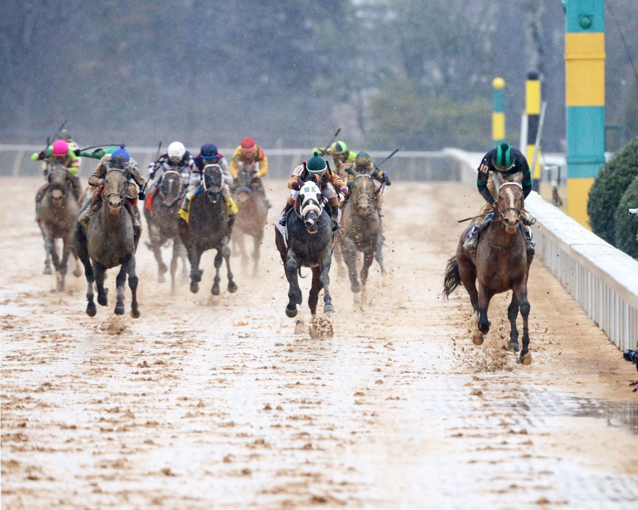 Mystik Dan drew off in a muddy Southwest